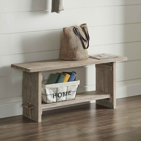 Alaterre Furniture Castleton Mango Wood 40"W Bench AWTR0327
